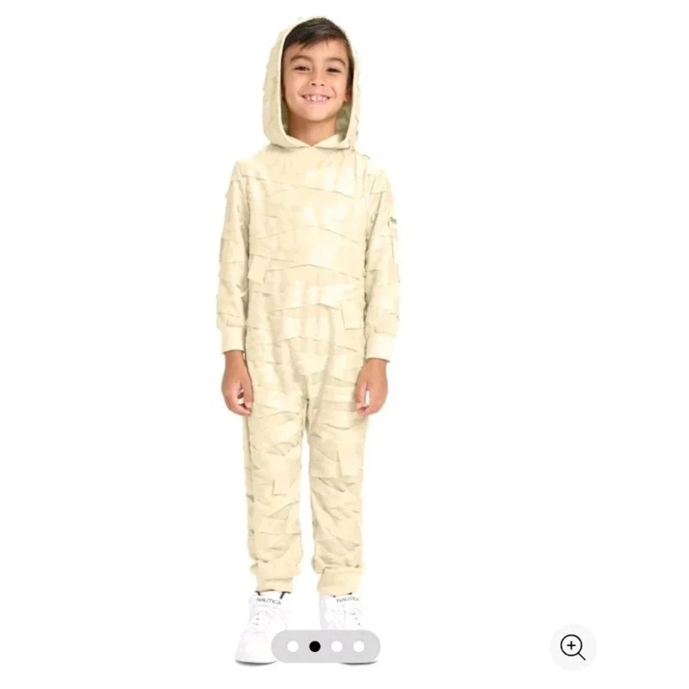 Tipsy Elves‎ Youth Mummy Costume Halloween Unisex Jumpsuit Apricot M 8-10 $49.95